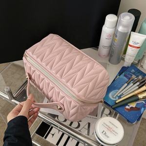 Bolsa <span class=keywords><strong>de</strong></span> Maquillaje Portátil <span class=keywords><strong>de</strong></span> Cuero PU Personalizada <span class=keywords><strong>para</strong></span> <span class=keywords><strong>Mujer</strong></span>, Impermeable, con Cierre, Multifuncional, <span class=keywords><strong>para</strong></span> Viajes, <span class=keywords><strong>Estuche</strong></span> <span class=keywords><strong>para</strong></span> Cosméticos y Brochas - Product Image 4