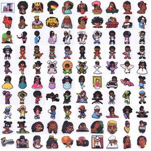 Commercio all'ingrosso più economico Designer Black Lives mates clog charm per la decorazione di scarpe bracciale accessori Charms per zoccolo - Product Image 1