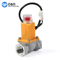 D & R DN15 vanne d'arrêt de gaz à usage domestique détecteurs de gaz DC9V combustibles électrovanne électronique de gaz naturel disponible avec alarmes