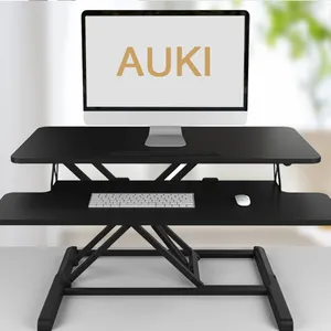 AUKI-Soporte de mesa de 32 pulgadas, elevador de escritorio económico, estación de trabajo de oficina, convertidor de escritorio ajustable de altura