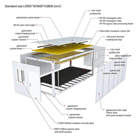 Casa Modular de Contenedores de 2 Pisos, Moderna, Prefabricada, de Lujo, con Escaleras, Balcón, Puerta de Seguridad de Acero Blanca, Piso Libre