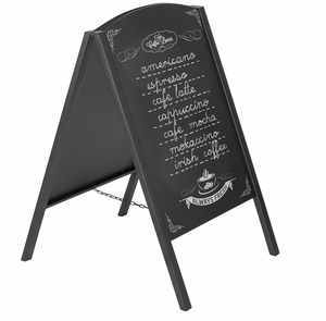 Letrero de madera con marco en A, tamaño personalizado, doble cara, pizarra borrable con soporte plegable para bar, <span class=keywords><strong>hotel</strong></span> y restaurante. - Product Image 1
