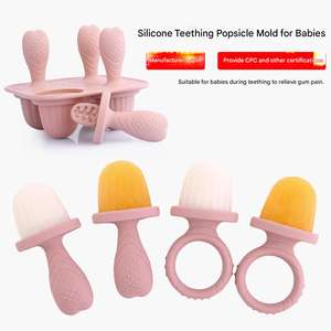 แม่พิมพ์ไอศกรีมซิลิโคนสำหรับเด็ก ใช้สำหรับแช่เย็นอุปกรณ์ป้อนอาหารเด็ก บีโบ เลอ และทำไอศกรีมแท่งสำหรับเด็ก - Product Image 1