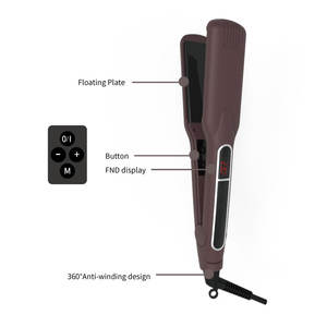 Plancha de pelo de hierro plano de 1,5 pulgadas, Placas flotantes de cerámica, alisador de cuidado del cabello y aparatos de peinado - Product Image 2