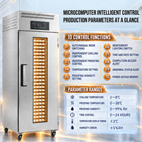 YOSLON Armoire de Fermentation Réfrigérée Automatique à 36 Plateaux pour Boulangerie