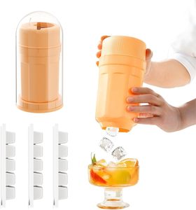 食品级扭转冰杯，带3包冰块托盘和防尘罩冰块模具，用于冰柜、威士忌、鸡尾酒、咖啡 - Product Image 2