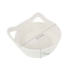 Cesta de Almacenamiento de Cuerda Orgánica Montessori para Bebés, Cesta de Almacenamiento de Cuerda de Algodón Tejida a Mano con Contenedores - Product Image 3
