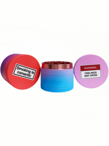 <b>Herb</b> <b>Grinder</b> 6 Pcs Display Box Round Plastic Magnetic Lid Sharp Teeth Colorful Design for Dry <b>Herb</b> Grinding - Product Image 3
