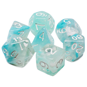 Dés polyédriques à bords vifs en acrylique dégradé, personnalisés, directement de l'usine, lot de 7 pièces pour jeux de rô<span class=keywords><strong>le</strong></span> DND <span class=keywords><strong>RPG</strong></span> - Product Image 5
