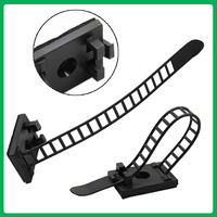 Supports de fixation pour attaches à glissière, adhésifs, noirs, robustes, supports muraux