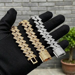 Cadena Cubana de Plata de Ley 925 con Moissanita de Calidad Premium para Hombre, Collar Hip Hop Iced Out, Joyería de Lujo Streetwear Disponible - Product Image 1