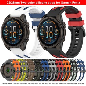 <span class=keywords><strong>Bracelet</strong></span> de montre intelligente en silicone respirant Forwelleny 26 mm 22 mm à ajustement rapide, <span class=keywords><strong>bracelet</strong></span> sportif pour <span class=keywords><strong>Garmin</strong></span> Fenix 8 7X Pro, <span class=keywords><strong>bracelet</strong></span> bicolore - Product Image 3