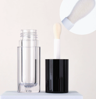 Tube en plastique transparent de 10 ml pour lèvres, rechargeable, avec surface givrée et capuchon couronne, pour cosmétiques DIY, fournitures de beauté, vente en gros