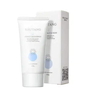 BISUTANG Private Label Skin Care Uva Uvb Sun Cream Vegan Wholesale Moisturizing Mineral Spf 50 isolation Sunscreen Cream