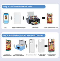 Kit de machine d'impression de coques de téléphone par sublimation 3D, presse à chaud sous vide pour iPhone Samsung, fabricant de coques personnalisées avec moules et films
