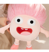 Peluche amusante et originale avec de grands yeux, design bébé fou, rembourrage en coton pour cadeau d'anniversaire d'un ami