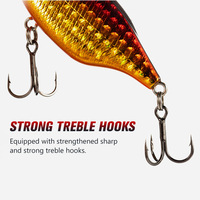Nouvelle leurre de pêche vibrant en ABS de 6 cm et 12 g pour le bar et le marlin, appât artificiel rigide imprimé avec hameçons pour lac, rivière, ruisseau et océan