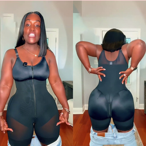 Shapewear a compressione elevata per donna, Fajas Colombianas Stage 2/3, con cerniera e reggiseno integrato, per sollevamento glutei e modellamento completo del corpo - Product Image 4