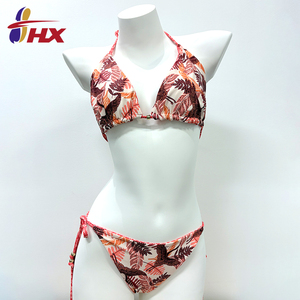 Tùy chỉnh Thời trang hoa in áo tắm sexy chuỗi thong Bikini Hai Mảnh Reversible Micro bikini cho phụ nữ - Product Image 4