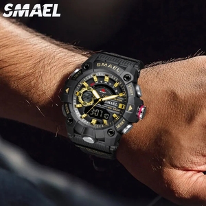 <span class=keywords><strong>Reloj</strong></span> <span class=keywords><strong>Smael</strong></span> 8040 Nuevo para Hombre con Manecillas Luminosas, Resistente al Agua, de Moda, Movimiento Doble Analógico-Digital, Calendario y Semana - Product Image 5