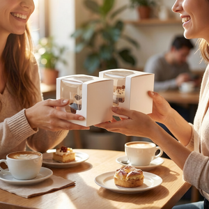 Boîtes à cupcakes en papier à livraison rapide avec insert et fenêtre, emballage alimentaire sûr pour desserts et pâtisseries, idéal pour les anniversaires, les mariages et les fêtes. - Product Image 6