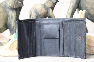 Portefeuille en cuir, fait à la main, couleur noire, Vintage, élégant, offre spéciale, haut de gamme - Product Image 5