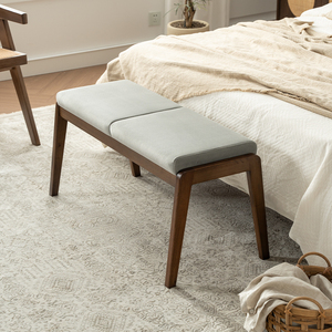 Mobilier minimaliste <span class=keywords><strong>chaussures</strong></span> tabouret à langer pouf entrée noyer cadre en bois velours <span class=keywords><strong>banc</strong></span> à <span class=keywords><strong>chaussures</strong></span> avec siège - Product Image 1