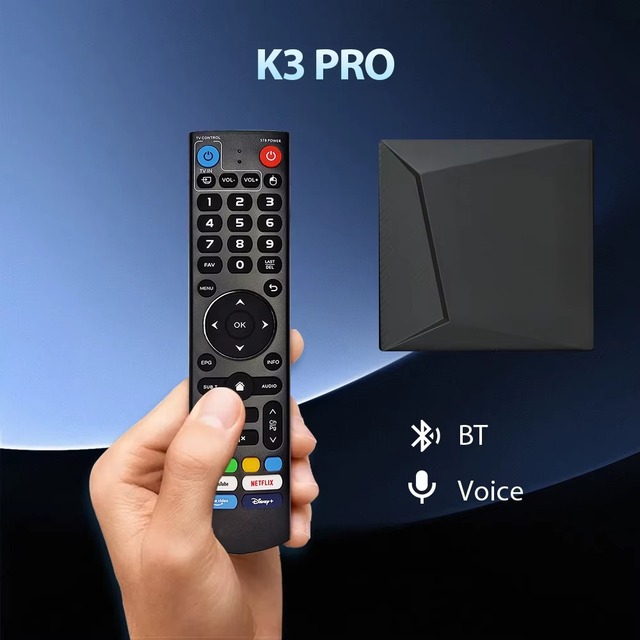Premium Quality Smart TV & Air Mouse Remote Controller with Fixed Code Voice Control 10m Range for We2USat Smart Media Device