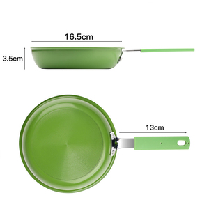 Revêtement rond antiadhésif en fonte poêle à frire casseroles de cuisson des aliments plusieurs tailles Induction coloré petite poêle à frire en gros - Product Image 2