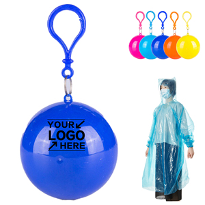 Poncho de Pluie d'Urgence Étanche en Plastique Sphérique pour Camping, Randonnée et Aventure en Plein Air, Format Porte-clés de Poche - Product Image 1