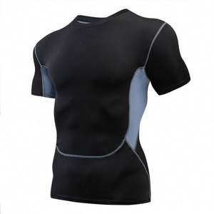 Camiseta de Compresión de Manga Corta para Hombre, Cuello Redondo, Ajuste Delgado, Secado Rápido, para Verano, Ropa Deportiva para Gimnasio, Ciclismo y Running - Product Image 5