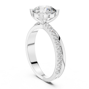 Elegante Anillo de Diamantes Plateado para Mujer, Joyería Brillante de Moda, Ideal para Bodas, Compromisos, Fiestas y Regalos para Ocasiones Especiales - Product Image 1