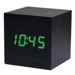 Reloj Despertador LED de Madera, Reloj de Mesa con Control por Voz, Despertador Digital de Madera, Relojes Electrónicos de Escritorio con Alimentación USB - Product Image 4
