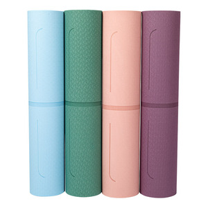 Esterilla de Yoga de TPE de doble capa, ecológica, Etiqueta Privada, antifatiga, logotipo personalizado de alta calidad, para Pilates - Product Image 5