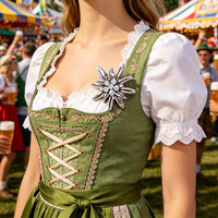 Accessoires médiévaux et de la Renaissance, Broche épinglée Edelweiss pour l'Oktoberfest et les festivals bavarois