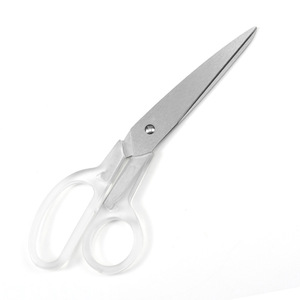 Stainless Steel Scissors Straight Head Transparent White Home Office <b>Kitchen</b> Sewing Craft <b>Paper</b> Cutting 0230 - Product Image 4