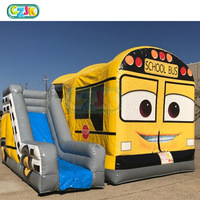 Springburg Kinder auf Lager aufblasbares Schulbus-Hüpfhaus