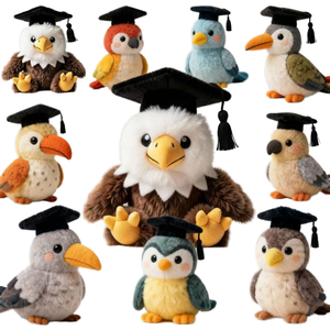 <span class=keywords><strong>Peluche</strong></span> Personalizzati per la Stagione di Laurea Super Morbidi con Uccelli Volanti, Gatti Soffici, Gufi e Fenicotteri - 30CM Unisex - Product Image 1
