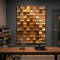 Panneaux muraux en bois massif en parquet naturel personnalisables, revêtement mural décoratif en bois 3D pour résidentiel