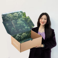 Boîte postale d'expédition kraft ondulé recyclable personnalisée pour l'emballage de sous-vêtements et les cadeaux