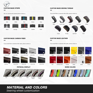 พวงมาลัยคาร์บอนไฟเบอร์ลายเกล็ดหิมะสีทองสำหรับรถ Audi A3 <span class=keywords><strong>2018</strong></span> 2019 A4 A5 A6 S3 A8 S6 RS4 RS6 RS7 - Product Image 6