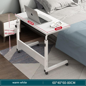 Mesa plegable ajustable para ordenador, mesita de noche de elevación móvil pintada Simple, escritorio de libros móvil para dormitorio o uso en el hogar y la Oficina - Product Image 3