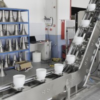 Machine d'emballage verticale automatique avec élévateur de bols pour bandes de méduse dans des sachets transparents à scellage arrière
