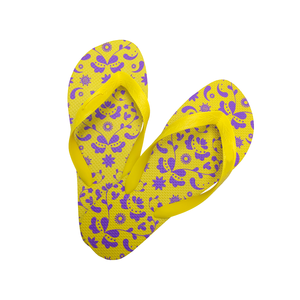 Tongs personnalisées pour sublimation, tongs à talons bas léopard, tongs jaunes, <span class=keywords><strong>sandales</strong></span>, pantoufles pour femmes - Product Image 3