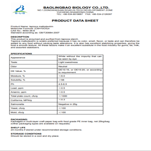 Lebensmittelzusatzstoff Nicht-GVO Tapioka-Maltodextrin-Pulver DE10-15 Natürliche Quelle Erfüllt Lebensmittelqualitätsstandard 25kg/Beutel Yuanri - Product Image 3