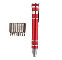 Kit d'outils multi-usages portable 8 en 1, mini tournevis de poche, ensemble de tournevis promotionnel personnalisé pour cadeaux d'affaires