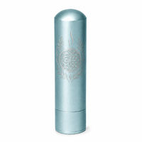 Inhalador de Aluminio Azul Brillante, OEM, Marca Privada, Botella de Perfume Vacía, Recargable, Tubo para Aceites Esenciales de Aromaterapia, Personalizable