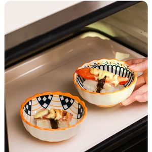 ชามลายโบฮีเมียนสีเหลือง | เซรามิกแบ่งผิดปกติ (ซอสถั่วเหลืองซูชิ) - Product Image 2