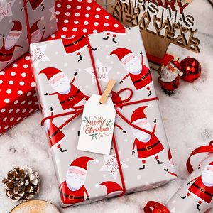 Christmas Wrapping <b>Paper</b> Red double-sided polka-dot wrapping <b>paper</b> Santa Claus <b>Pattern</b> Wrapping <b>Paper</b> Holiday Wrapping <b>Paper</b> - Product Image 1