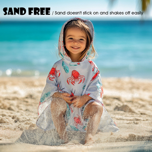 Garçons Filles Serviette de bain portable Enfants Robe à langer <span class=keywords><strong>Surf</strong></span> <span class=keywords><strong>Poncho</strong></span> Enfants Serviettes de plage à capuche en microfibre pour tout-petit - Product Image 4